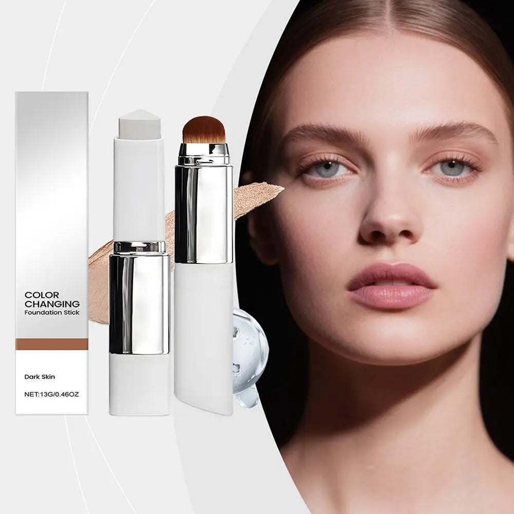 2-in-1 Color-Changing Foundation Stick — Adaptive Full Coverage Moisturizing Makeup