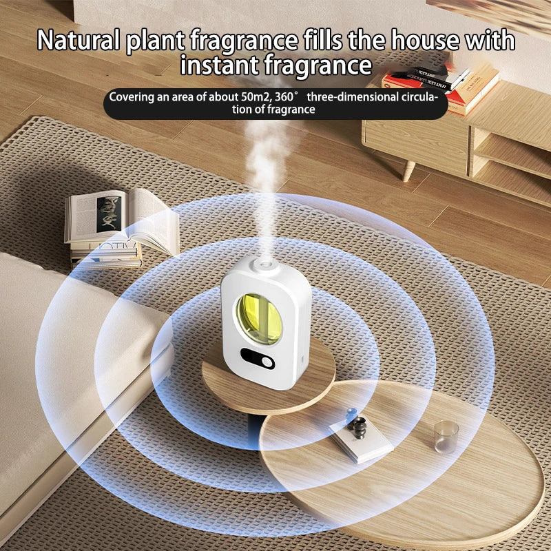 Automatic Aromatherapy Diffuser — USB Rechargeable Air Freshener for Home & Bathroom