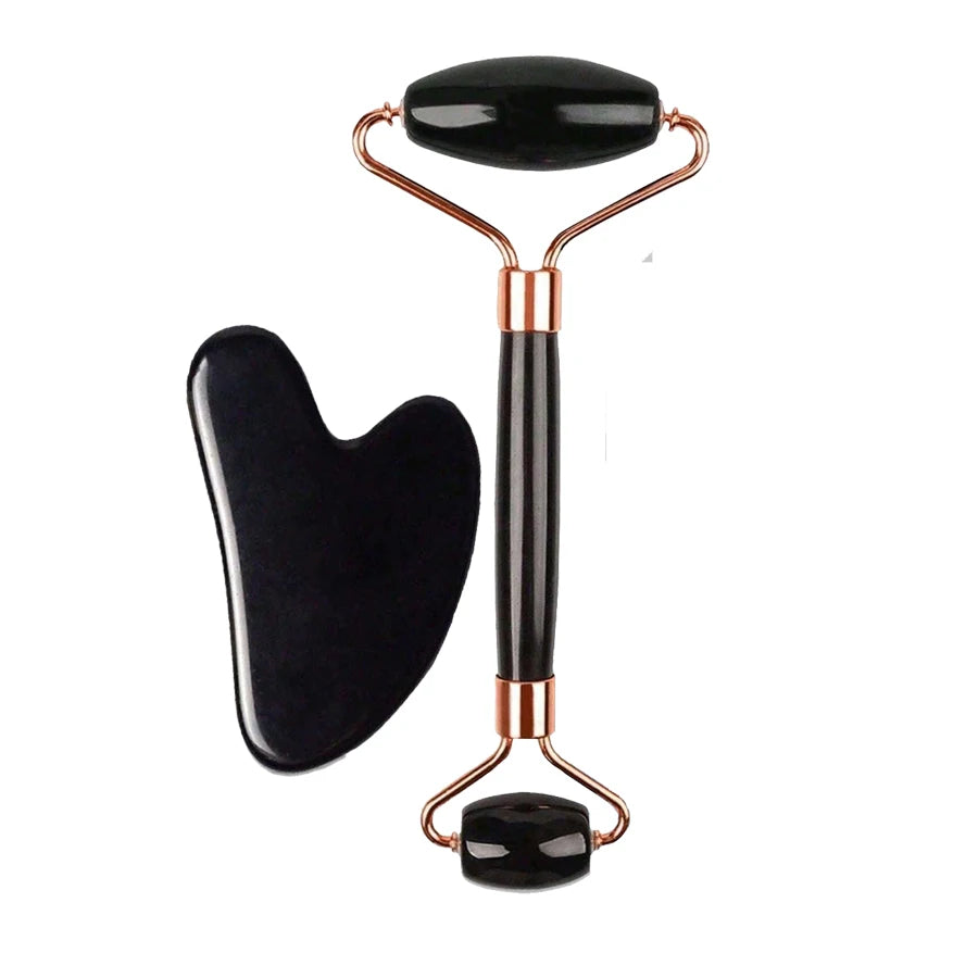 Ice Face Roller & Gua Sha Set — Facial Massage Tool for Lifting & Contouring