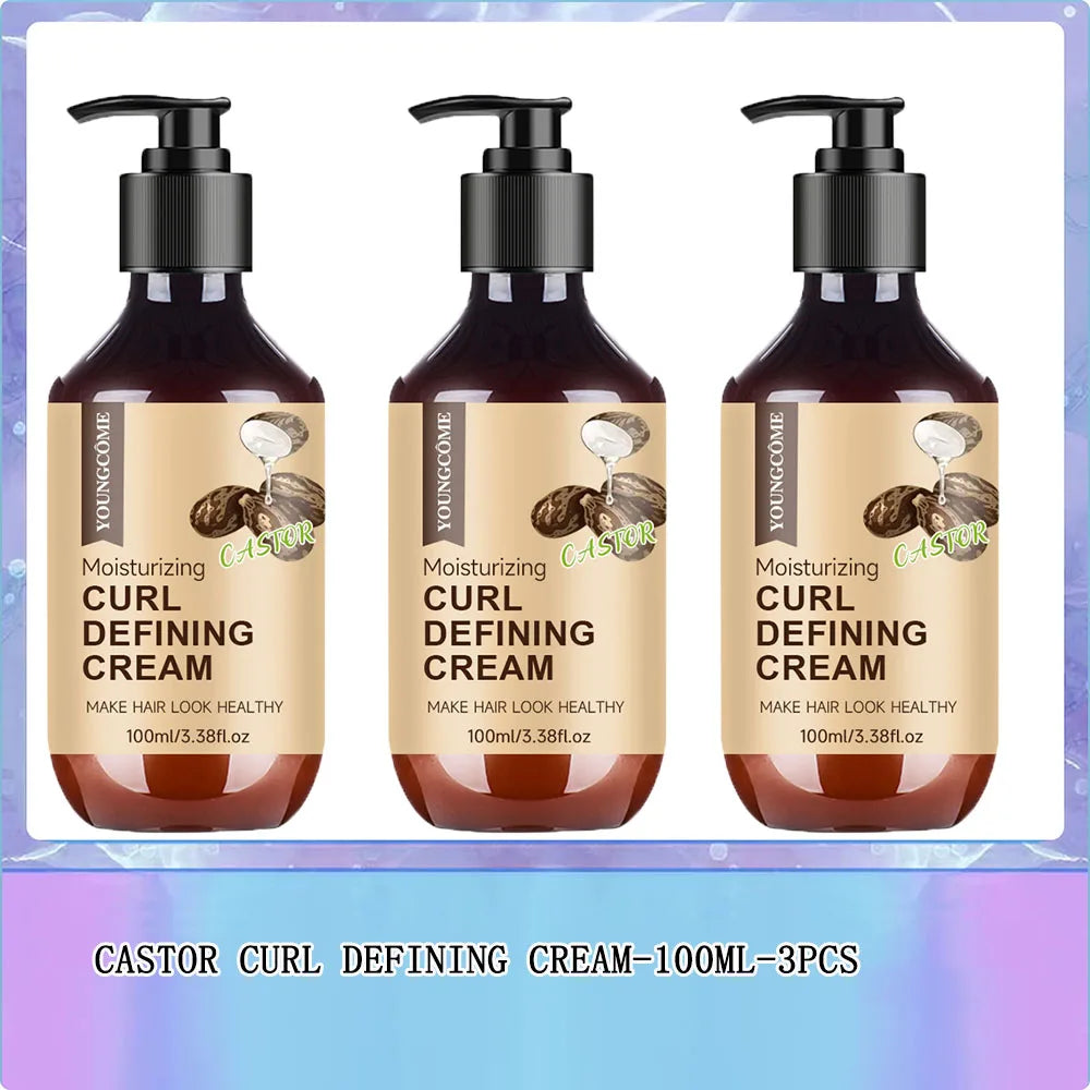 Castor Oil Curl Activator Cream — Defines Coils, Controls Frizz & Hydrates for 12 Hours