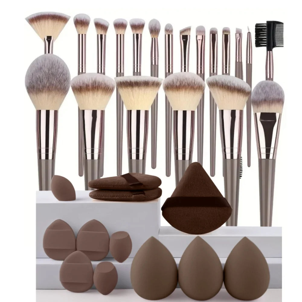 Professional Makeup Brush Set — Soft Fluffy Brushes for Foundation, Eyeshadow & Blush