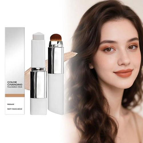 2-in-1 Color-Changing Foundation Stick — Adaptive Full Coverage Moisturizing Makeup