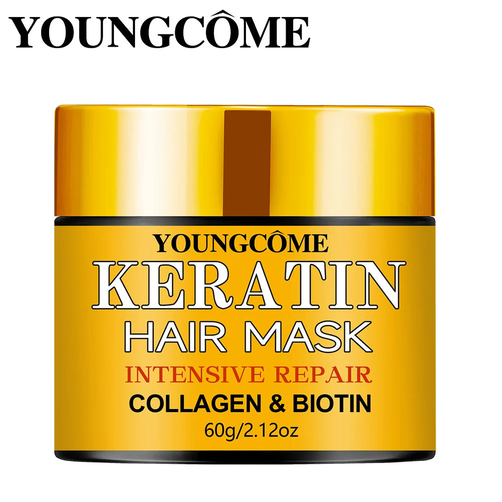 Biotin Collagen Keratin Hair Mask — Deep Repair Treatment for Dry & Damaged Hair