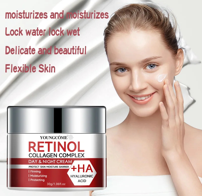Retinol Collagen Facial Cream — Deep Hydration & Anti-Aging Moisturizer for Dry Skin