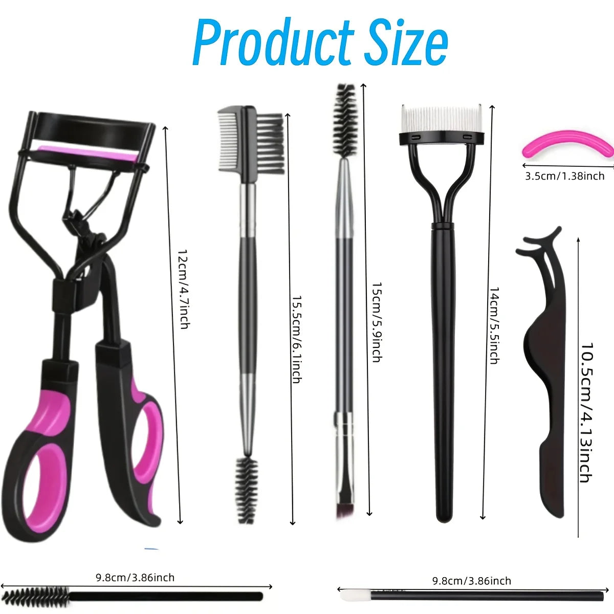 Portable 8-in-1 Eyelash Curler Set — Professional Lash Tools for Women & Men