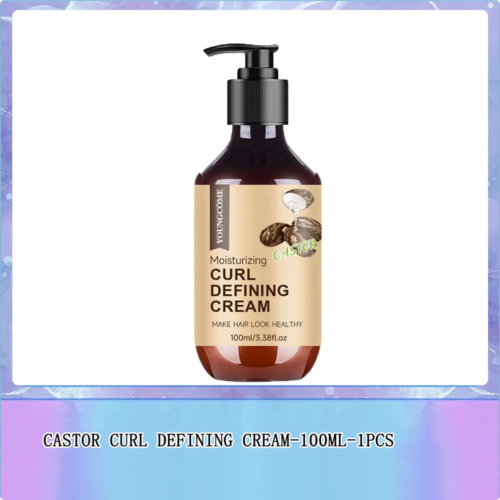 Castor Oil Curl Activator Cream — Defines Coils, Controls Frizz & Hydrates for 12 Hours
