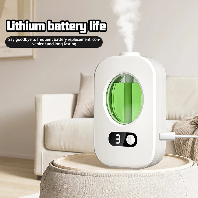 Automatic Aromatherapy Diffuser — USB Rechargeable Air Freshener for Home & Bathroom
