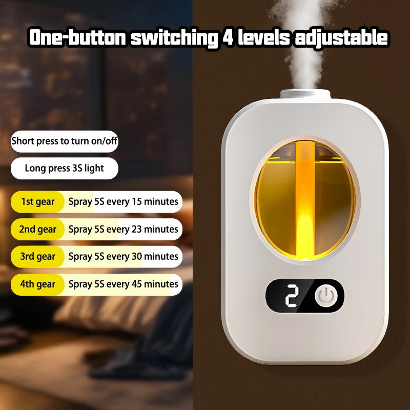 Automatic Aromatherapy Diffuser — USB Rechargeable Air Freshener for Home & Bathroom