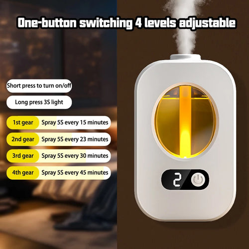 Automatic Aromatherapy Diffuser — USB Rechargeable Air Freshener for Home & Bathroom