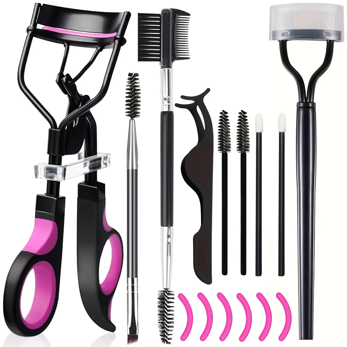 Portable 8-in-1 Eyelash Curler Set — Professional Lash Tools for Women & Men