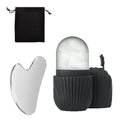 Stainless Steel Ice Face Roller & Gua Sha Set — Facial Sculpting & Depuffing Tool