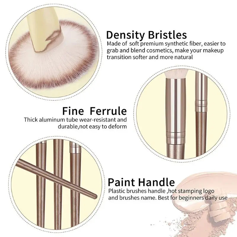 Professional Makeup Brush Set — Soft Fluffy Brushes for Foundation, Eyeshadow & Blush