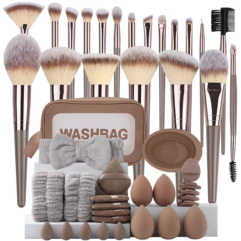 Professional Makeup Brush Set — Soft Fluffy Brushes for Foundation, Eyeshadow & Blush