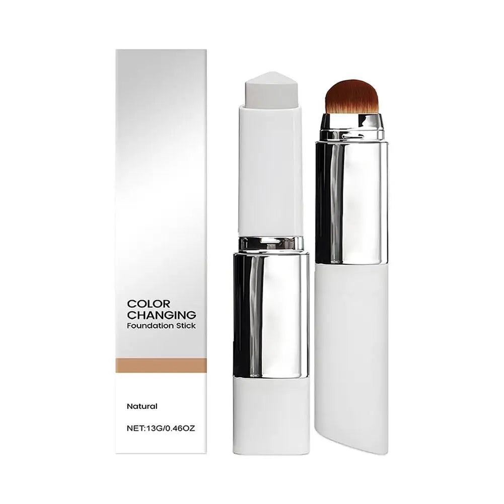 2-in-1 Color-Changing Foundation Stick — Adaptive Full Coverage Moisturizing Makeup